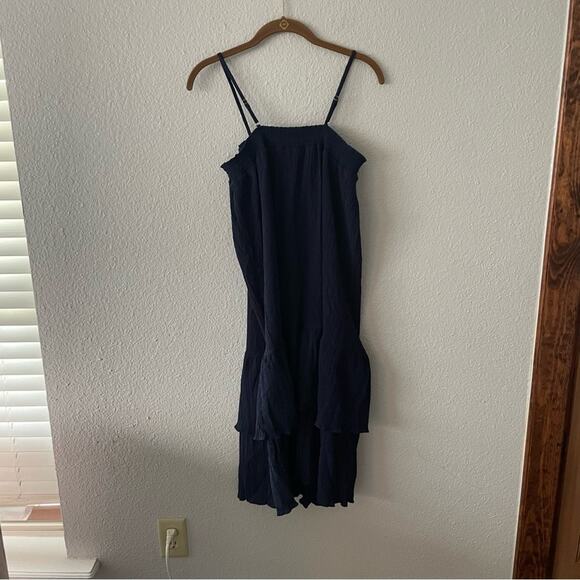 Navy Crepe Mini Dress NWOT - Picture 4 of 6